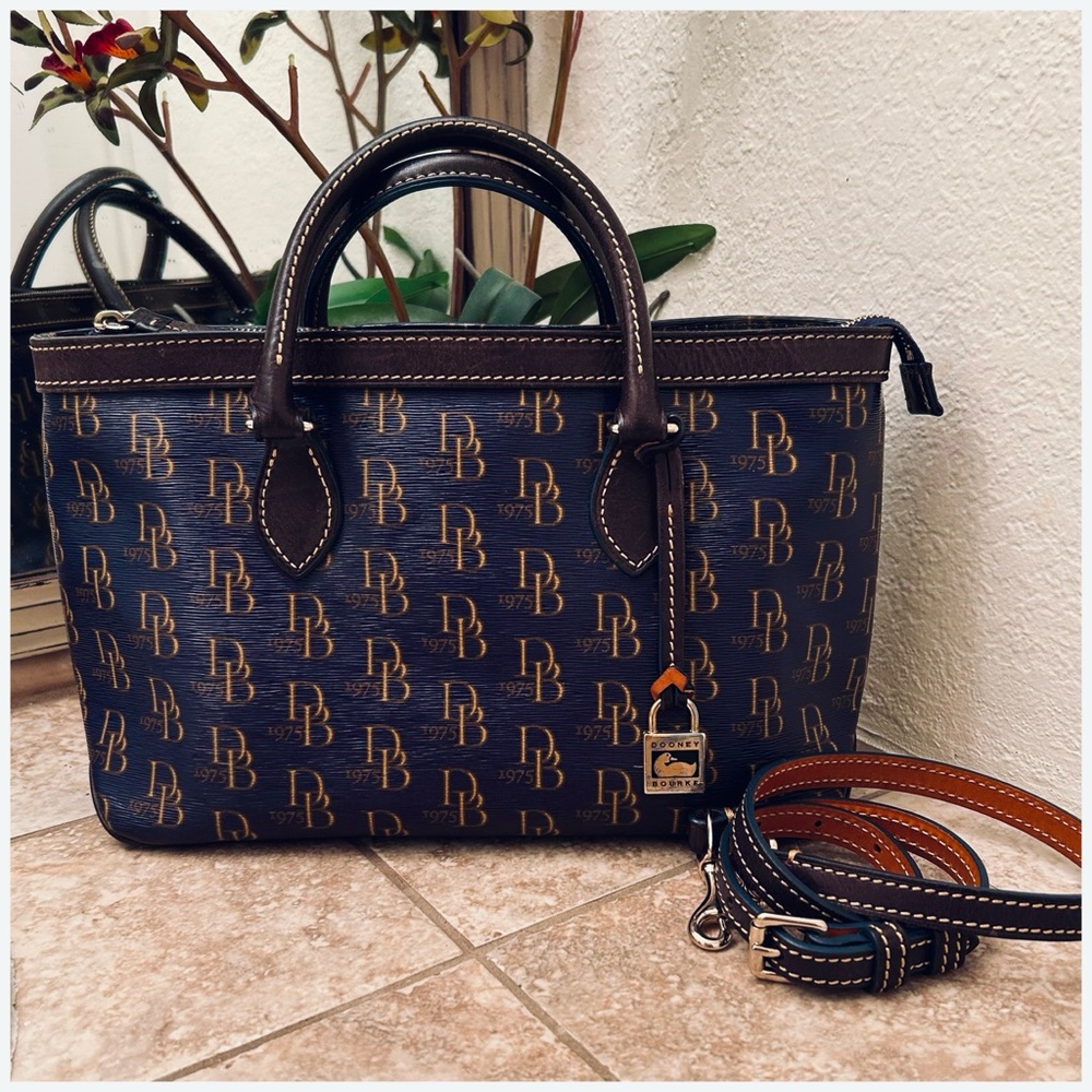 Dooney & Bourke Signature Satchel with Crossbody Strap